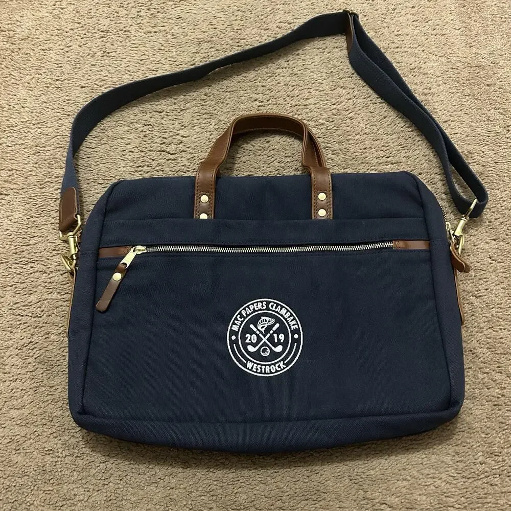 Hudson Sutler Slim Briefcase Canvas Leather USA Mac Papers Clambake Restock 2019